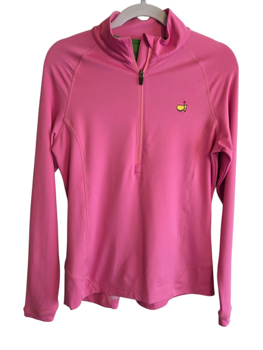 Magnolia Lane Tech UPF 50+ Pink Half-Zip Performance Long Sleeve Top Sz M Golf